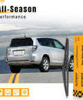 Heavy Twelve Inch Rear Windshield Wiper Blade Replacement For Toyota Rav4 Highlander Sienna Dodge Durango Jeep Grand Cherokee Lexus Nxs Clip On Direct Fit shown with vehicle on road.
