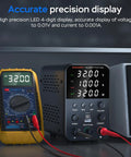 Adjustable Bench Power Supply With 32V 10A Output Intelligent Charging Mode Regulated Switching Design High Precision Encoder Dial