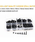 M3 Screws Kit With 360 Pieces Including 210 Black Countersunk Phillips Head M3 Screws In 0.5mm Pitch Across 4mm 6mm 8mm 10mm 12mm 16mm And 20mm Lengths Plus 150 M3 Hex Nuts For 3D Printers Robots RC Models DIY Projects Makers And Hobbyists in plastic case