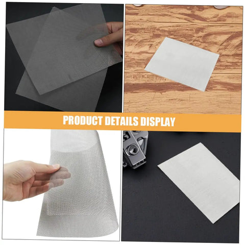 Collage of 4 Pack Stainless Steel Screen Mesh For Bumper Repair, Fine Mesh For Quick Fixes, DIY Auto Repairs