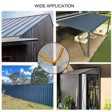 Wide application of Pro Grade Standing Seam Roofing Tool Hand Seamer for 90 degree seam locking in various structures and panels.
