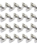 20 Piece Stainless Steel Hydraulic Cabinet Door Hinges Set With Cushioned Soft Close Dampers for Quiet Safe Kitchen Cabinets