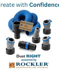 Flexiport Power Tool Hose Kit With 3 To 12 Foot Expandable Hose And Four FlexiPorts for dust collection with Rockler logo