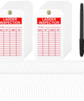 60 Pack Ladder Inspection Tags With Double Sided Safety Record Labels And Beefy Nylon Cords Plus Durable Ink Pen for site safety.