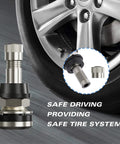 CKAuto TR416 metal valve stems (4-pack), outer mount, fits 0.453 in and 0.625 in rim holes, 1-1/2 in length, silver