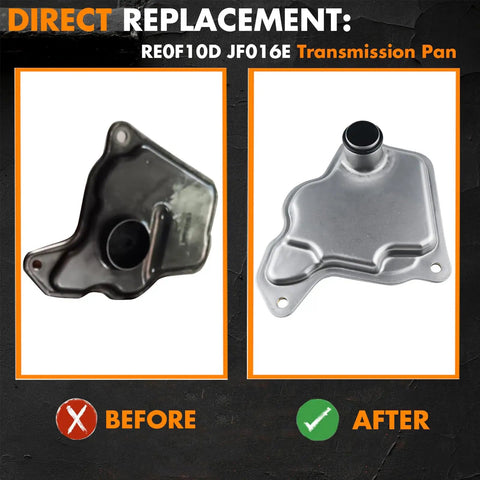 CVT Transmission Filter Oil Pan Gasket Kit RE0F10D 31728-28X0A direct replacement before and after comparison