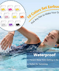 Swimmer using 50 Pairs Reusable Silicone Ear Plugs With NRR 32dB for Sleeping Snoring Swimming and Noise Blocking.