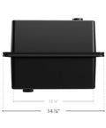 Badass Vented RV And Marine Battery Box Fits Group 24 Battery, black design measuring 14 ⅞" by 12 ¼", features vented lid.