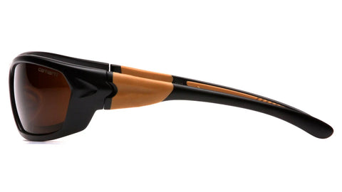 Carbondale Safety Sunglasses With Sandstone Bronze Lens And Black Tan Frame Built For The Jobsite ANSI Z87.1 Impact Eyewear CSA.