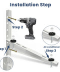 Installation steps for Heavy Duty Mini Split Wall Mount Bracket Built Tough For 9000-18000 BTU Ductless ACs and Heat Pumps