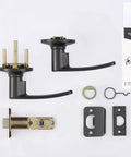 Oil Rubbed Bronze Straight Door Lever Passage Lockset, Reversible for Left or Right Handed Install, Easy to Install Kit