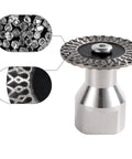 40mm diamond engraver blade featuring a metal flange for precision cutting in marble, granite, and ceramic surfaces.