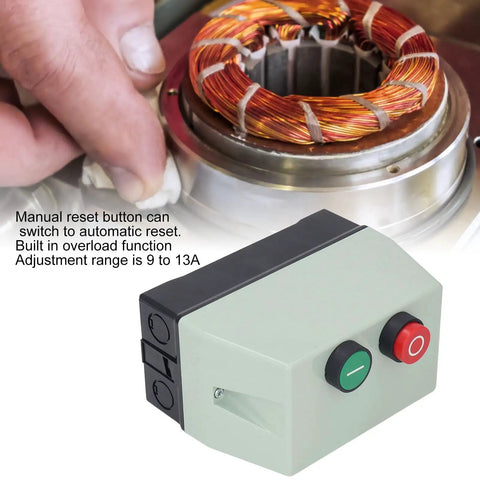 Heavy Duty Magnetic Switch Starter For 220 230V Single Phase Motors With Overload Protection IP55 Splashproof Housing