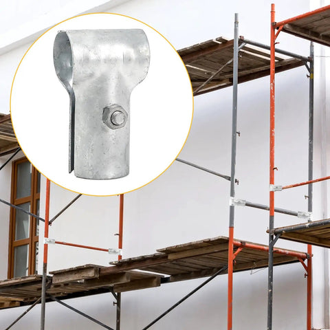 Six Pack End Rail T Clamps For 1-3/8 Inch OD Pipe Heavy Duty Galvanized Steel Fence Connectors With Bolts And Nuts Included