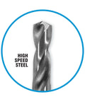 Hole saw arbor, 1/2-in quick-change, high-speed steel, close-up view