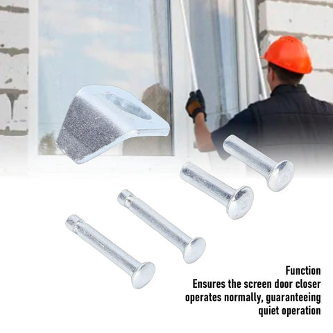 Stainless Steel Screen Door Closer Sheets Kit With 5PCS And 20 Replacement Pins For 40201 and installation context