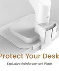 Close-up of the exclusive reinforcement plate for the Badass Heavy Duty Monitor Arm With Vesa Desk Mount for screens up to 45 inches.