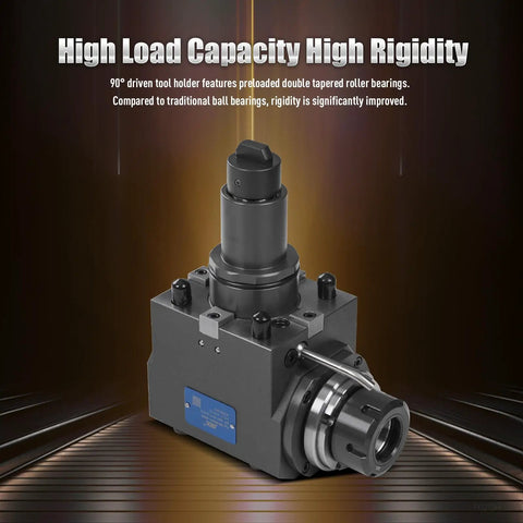 Live Driven BMT45 Tool Holder For CNC Lathe Milling With ER25 Internal Clamping Precision Turning Turret 0 Degree Setup NSK Bearings German Oil Seals Nut Wrench Included For Smooth Ultra Accurate Machining, 90° driven tool holder