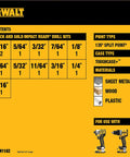 Image detailing various sizes of Black and Gold Impact Ready Drill Bits in the 12 Piece Black And Gold Drill Bit Set With Premium Finish Impact Driver Bits For Metal Plastic And Wood, Durable Tapered Core And Rust Resistant Coating, 135 Degree Split Point On 1/8 Inch And Larger, Works With Most Impact Drivers And Drills.