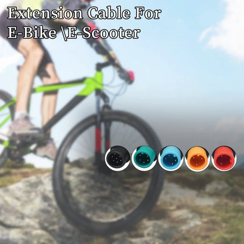 Rugged Go-To Ebike Extension Cable 2Pin 3Pin 4Pin 5Pin 6Pin Waterproof Plug Kit With Single Connector, 120cm Length, Compatible With Throttle, Motor, Brakes, Brake Sensors, Display And Other Ebike Parts