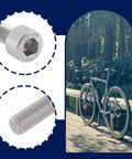 4Pcs Bike Crank Arm Pinch Clamp Bolts 304 Stainless Steel M6x18mm Replacement Kit For Shimano Ultegra HollowTech with bike