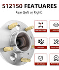 Rear Wheel Hub Bearing Assembly Pair Drop In Ready For Chevy Impala Monte Carlo Uplander Venture Buick