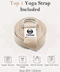 Rectangular Yoga Bolster Set With Carry Handle And 8 Foot Strap Restorative Soft Meditation Pillow Durable 38D Foam Filling Machine Washable Cover Great For Deep Stretchin And Safe Cushioned Support, 8ft yoga strap folded with metal buckle
