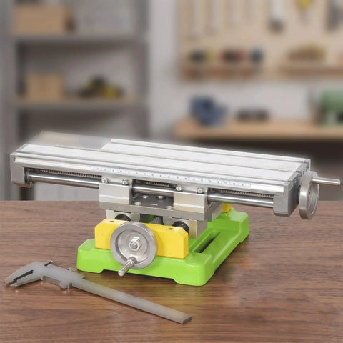 Heavy Duty Cross Slide Table For Milling Machine With Dual Axis X Y Travel Adjustment smooth operation on a wooden surface.