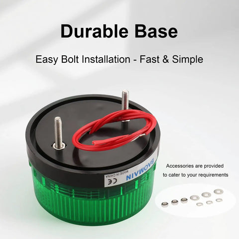 Hella Bright Industrial Green Strobe Warning Light Ac 110V 3W Led Beacon For Factory And Construction Sites Featuring Rock Solid Weatherproof Housing And Super Easy Polarity Free Wiring Setup