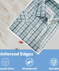 Clear Poly Bags For Clothes Set Of 70 12x16 Inches Resealable Shirt Bags with reinforced edges, showcasing a plaid shirt inside.