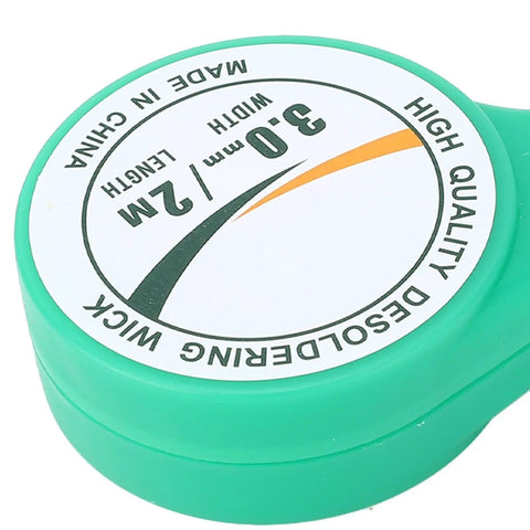 Top view of 30mm Desoldering Wick Braid 2m Brass Solder Removal Tool With Flux For PCB Repair container lid.