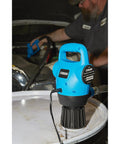 Heavy Duty Electric Drum Pump Pulls Four Gpm Real Smooth With 110V AC Plug In Power No Sweat Moves Diesel Oil Kerosene Def Fluid Quick with debris filter on barrel.