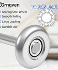Beefed-Up 1.8-Inch Steel Garage Door Rollers Set For 2-Inch Track Replacement with 10-ball bearings, close-up view