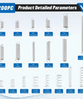 Heavy Duty Compression Springs Kit For Industrial Use With Galvanized Coil Springs Sorting Set By Size And Type Pro Grade