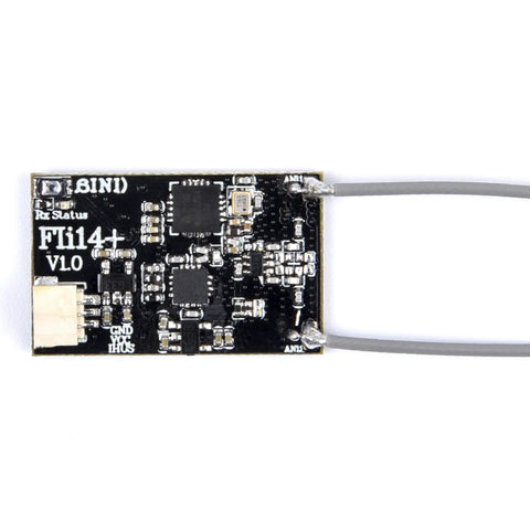 Fli14+ 14CH FPV Receiver With RSSI OSD, 2A IBUS Mini Micro Receiver For Flysky AFHDS-2A Transmitters with detailed circuitry