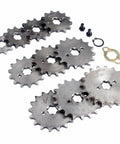 Top Shelf 12T 420 Chain Front Sprocket For 50CC 70CC 90CC 110CC Mini Bike Go Kart solid steel sprockets with 17mm bore.