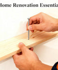 Person using Wood Screws Assortment Kit For DIYers, 150 Pcs Self-Tapping Phillips Screws In 6 Sizes For Wood on wooden board.