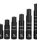 Six sizes of Bike Stem Riser Extender For 1 1/8 Inch Fork 28.6mm Dope Upgrade For MTB Road BMX, black aluminum
