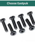Beefy 20 Pack M6 1.0 X 45mm Flat Head Socket Cap Screws Bolts For Furniture Assembly And Outdoor Projects, 304 Stainless Steel Black Zinc Plated