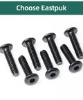 Heavy Duty M6 Socket Head Cap Screws 40mm Fully Threaded 304 Stainless Steel Black Zinc Plated furniture bolts on a white background.