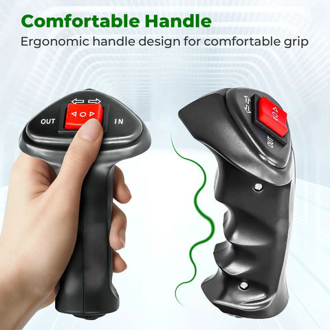 Electric Winch Remote Controller With 3 Pin Male Plug And 9 Point 2 Foot Cable For Car And Off Road Vehicles Handheld Winch Control Box For Straight Up Remote Winching On 4x4s, ergonomic grip