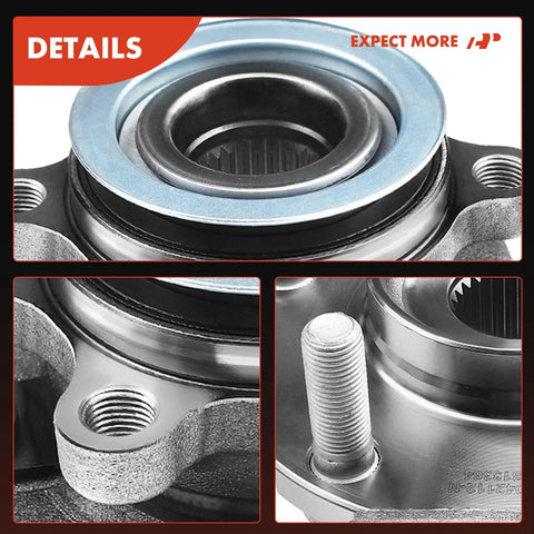 Close-up of 2 Pack Front Wheel Bearing And Hub Assembly For 2013-2019 Nissan Sentra, 2013-2017 Leaf, 2013-2019 NV200, 2015-2018 City Express