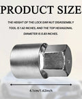 Go To Wheel Lock Key D Type Universal Lug Nut Remover Tool For Toyota And Lexus Cars Camry Corolla Tacoma Highlander RX ES GX Anti Theft Socket Wrench Replacement showing size dimensions.