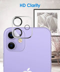 Camera Lens Protector For iPhone 11 6.1 Inch And iPhone 12 Mini 5.4 Inch, 9H Tempered Glass, HD Clear Lens Shield, 3 pack.