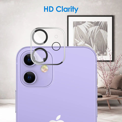 Camera Lens Protector For iPhone 11 6.1 Inch And iPhone 12 Mini 5.4 Inch, 9H Tempered Glass, HD Clear Lens Shield, 3 pack.