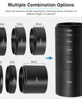 Astronomy T2 Extension Tube Kit For Cameras And Eyepieces With 5mm 8mm 10mm 15mm 20mm 40mm Spacers M42x0.75 All Metal