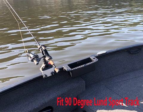 90 Degree Boat Track Tool Holder Marine Caddy for Versatrack Lund Lowe and Verstrack Systems Cockpit Organizer on boat