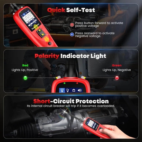 All-In-One Power Circuit Tester Kit For Cars 12-24V Automotive Electrical Probe With Short Finder Pro-Grade AC DC Current And Resistance Duty Cycle Meter 20 Foot Extension Cord Works On 99 Percent Of Cars