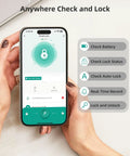User accessing the Smart Life App to control the Slick WiFi Smart Deadbolt And Keyless Entry Door Lock With No Sweat App Connect.
