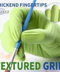 Finetex nitrile disposable gloves, green, small, 3.5 mil, powder-free, 100 pcs